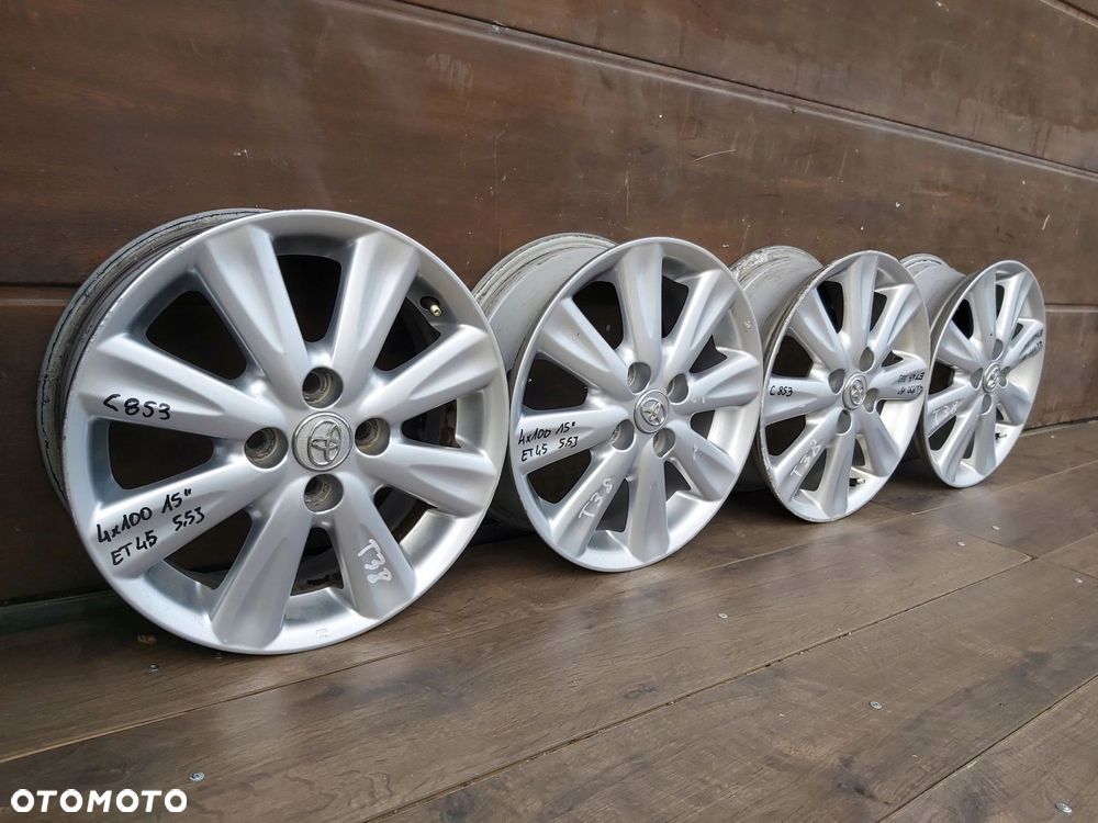 Toyota Yaris I II III Alufelgi 15 4 x 100 et45 - 2