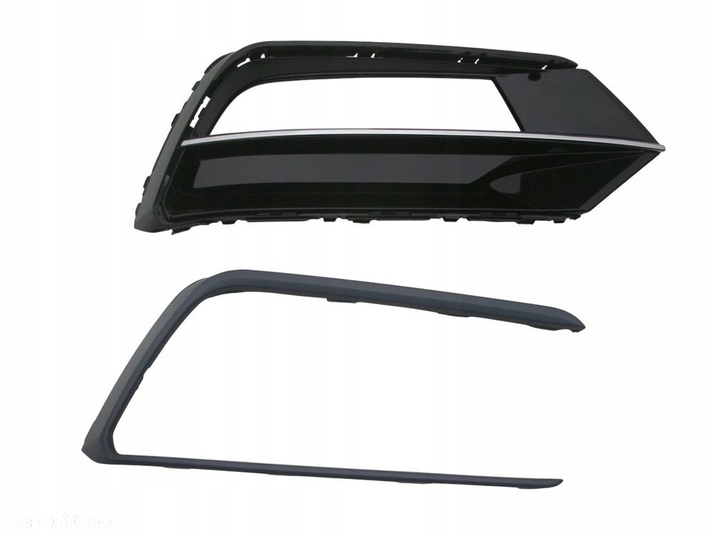VW PASSAT B8 3G0 PRZED LIFT KRATKA PRAWA ZDERZAKA Z RAMKĄ 2016- R-LINE - 1