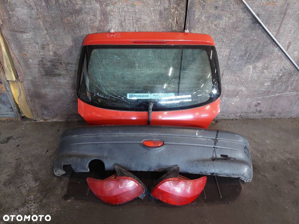 KOMPLETNY TYŁ KLAPA BAGAŻNIKA ZDERZAK TYŁ LAMPY PEUGEOT 206 I 3D EKB - 1