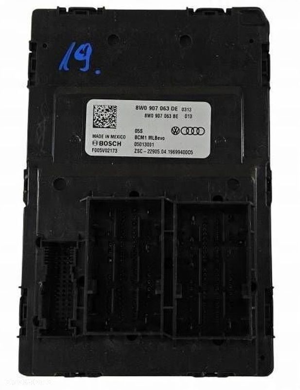 Audi A4 B9 8W0 8w0907063de Moduł Sterownik komfortu BCM - 1