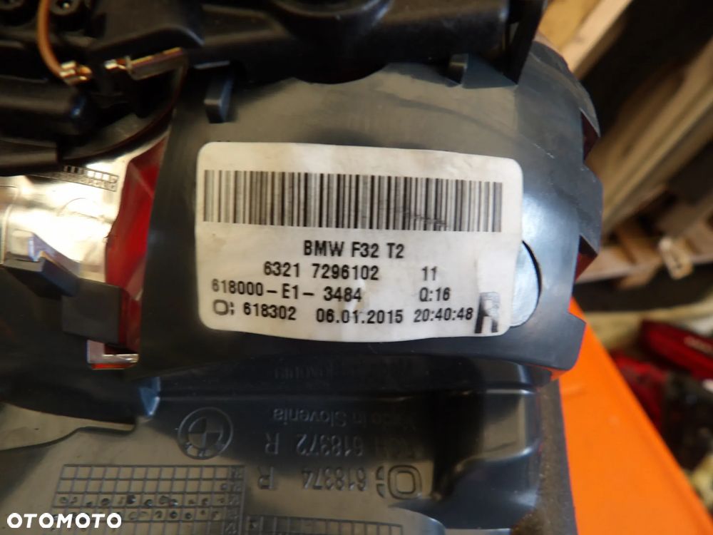 BMW - F32 - PRAWA LAMPA TYLNA - EUROPA - 7296102 - 3