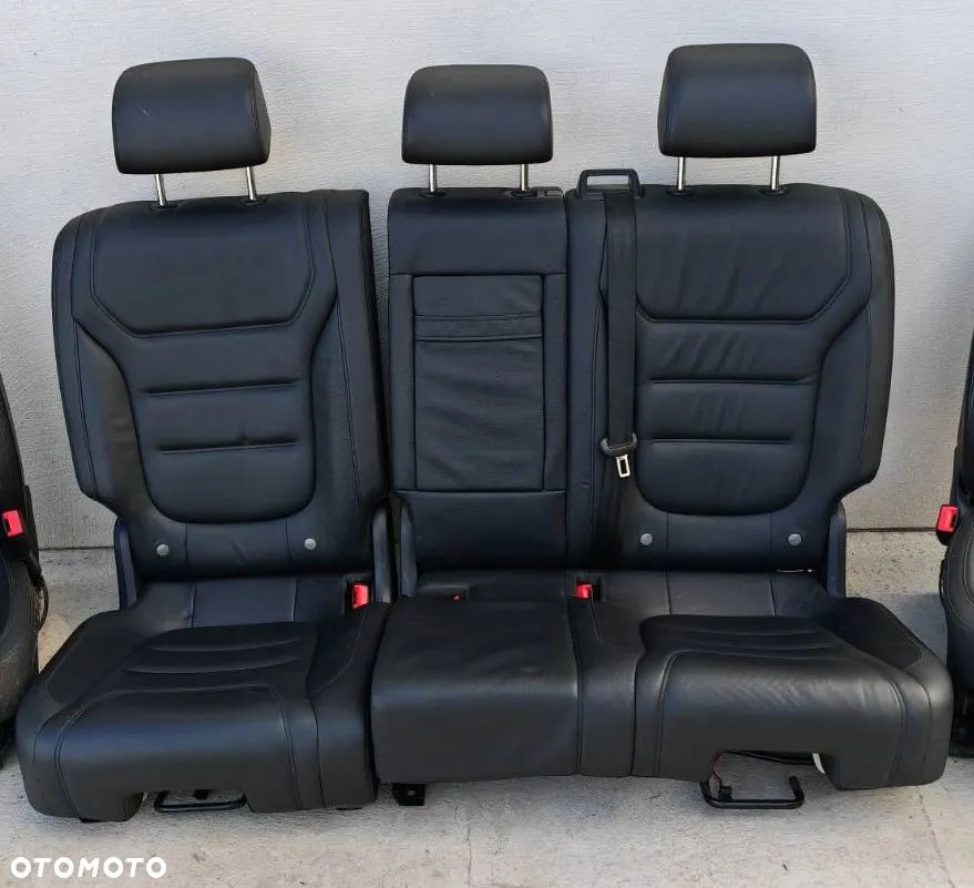 VW TOUAREG 7P 10-18R FOTELE TYLNE KANAPA SKÓRA ANTRACYT - 1