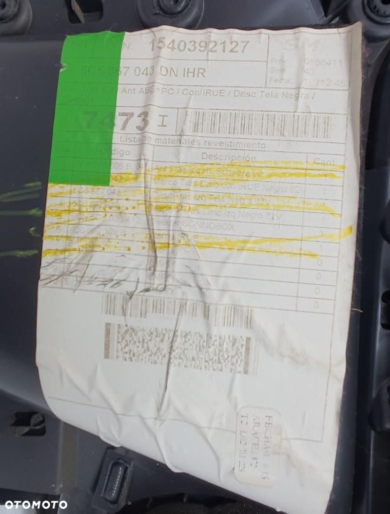 TAPICERKA BOCZEK DRZWI LEWY TYŁ VW NEW BEETLE II - 7