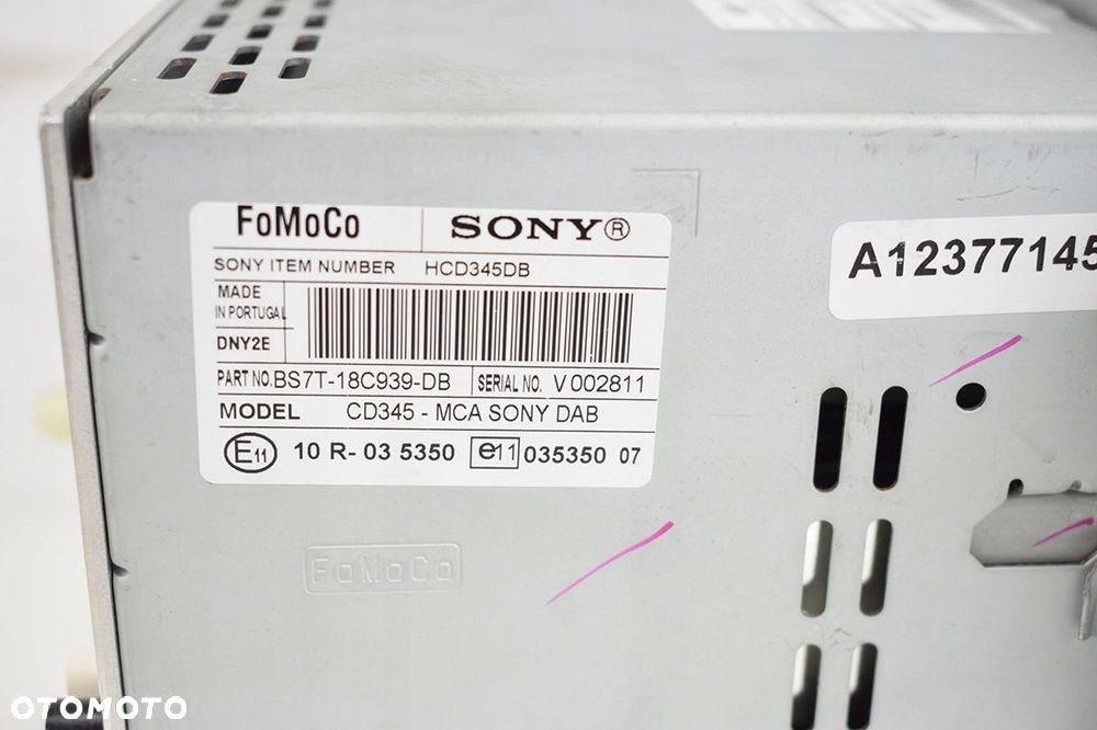 radio radioodtwarzacz sony ford bs7t-18c939-db - 4