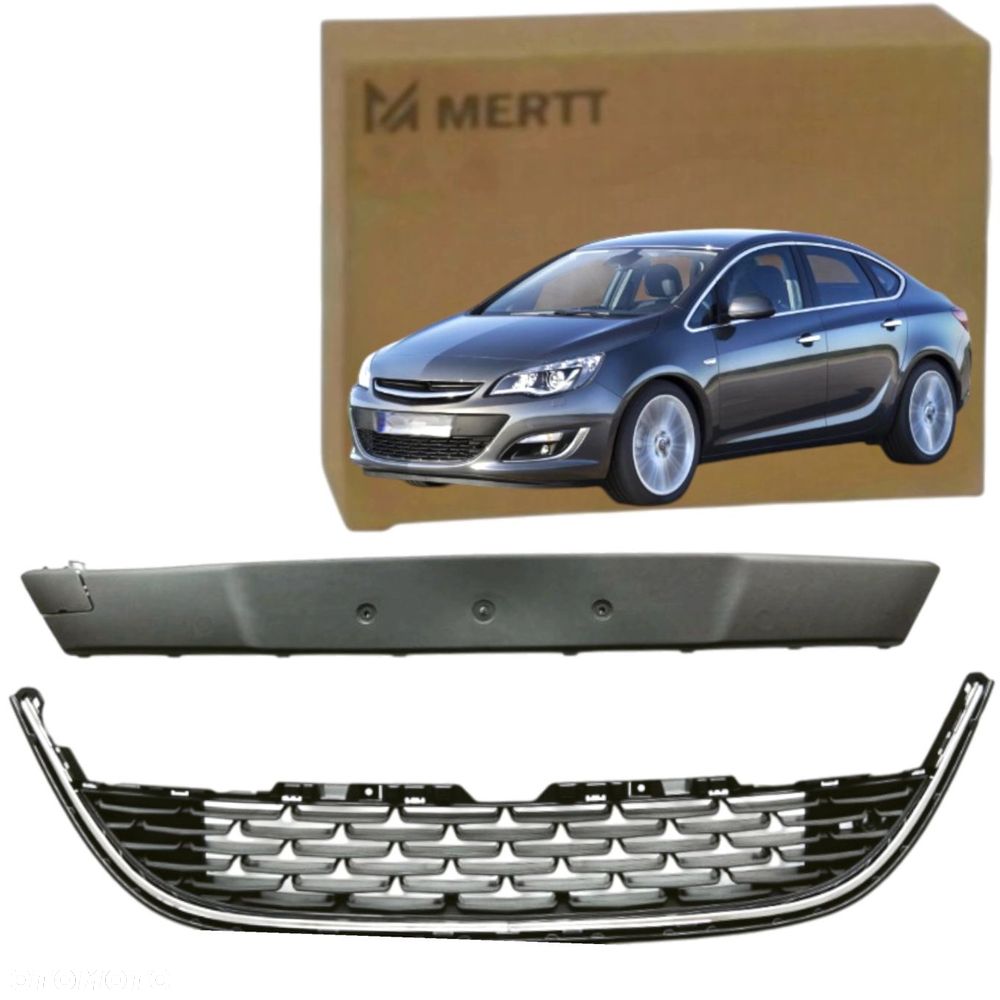 ATRAPA KRATKA ZDERZAKA ŚRODEK LISTWA CHROM 13387326 OPEL ASTRA J 2013-2015 - 2