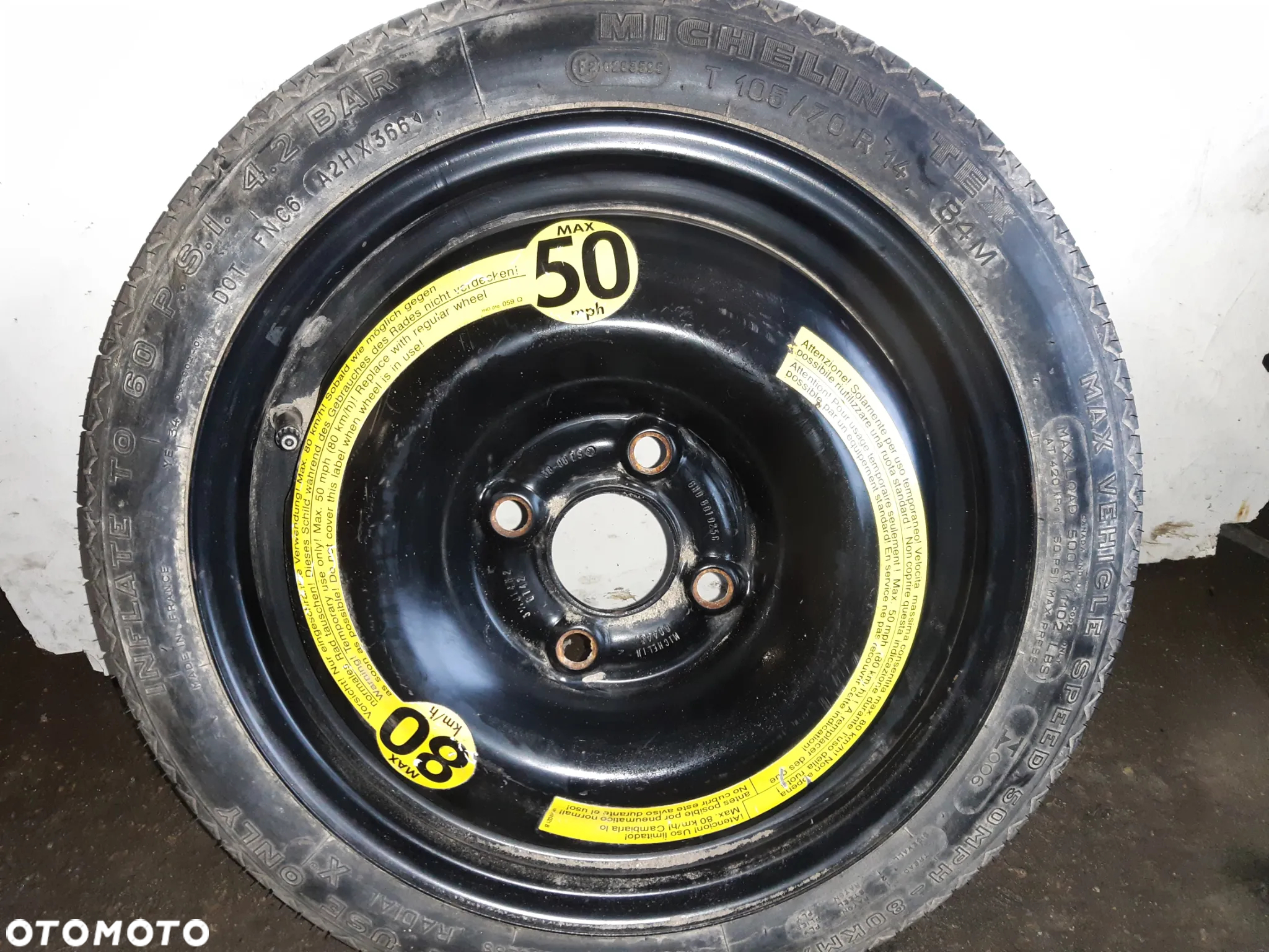 Kolo dojazdowe 14'   4x100 super stan - 3