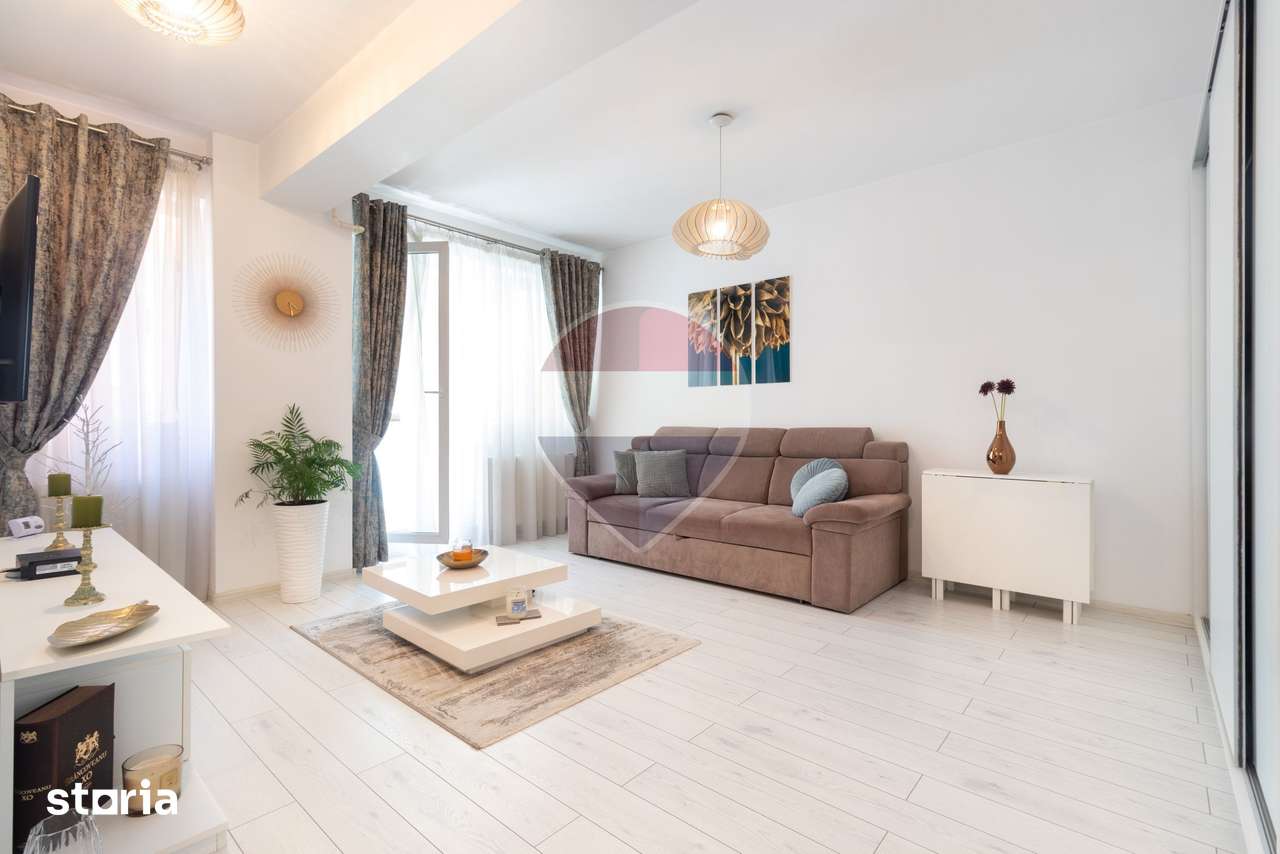 Vanzare 2 camere | Militari Residence | Living mare | Mobilat & utilat — fotografia 3