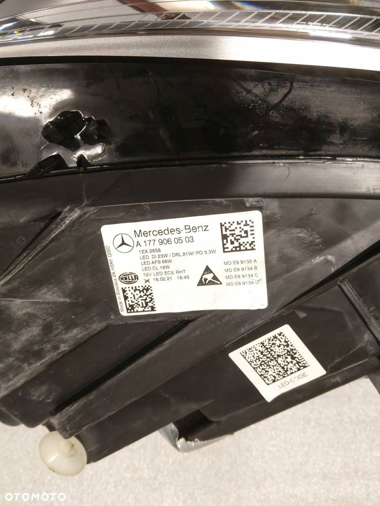 mercedes-benz a klasa w177 multibeam 1 moduł komplet lamp przód a1779060603 - 6
