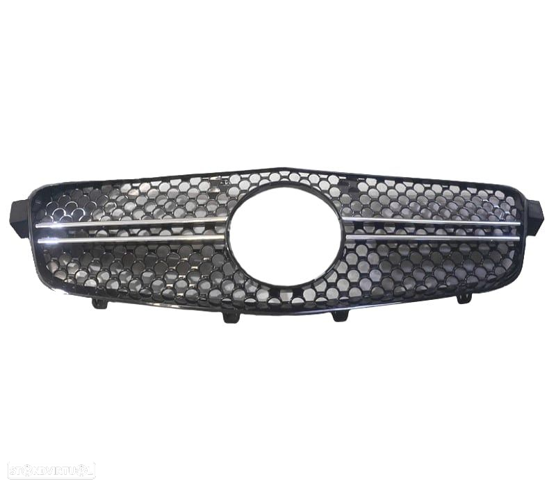 GRELHA FRONTAL MERCEDES CLASSE E W212 09-13 LOOK AMG CROMADO PRETO - 2