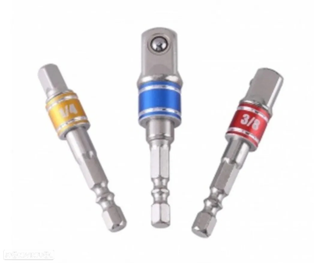 Conjunto Adaptadores Chaves de Caixa Aparafusadora - 3 peças - 4
