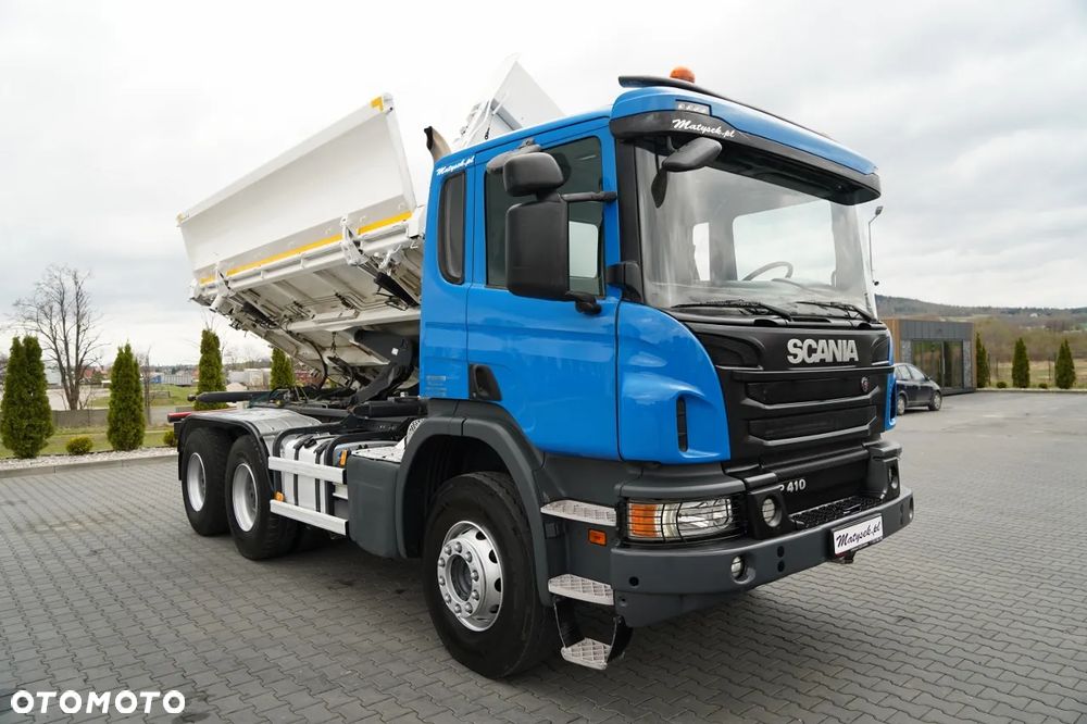 Scania P 410 / 6x4 / WYWROTKA 3-STRONNA / 2x HYDROBURTA / BOARDMATIC / AUTOMAT / EURO 6 - 10
