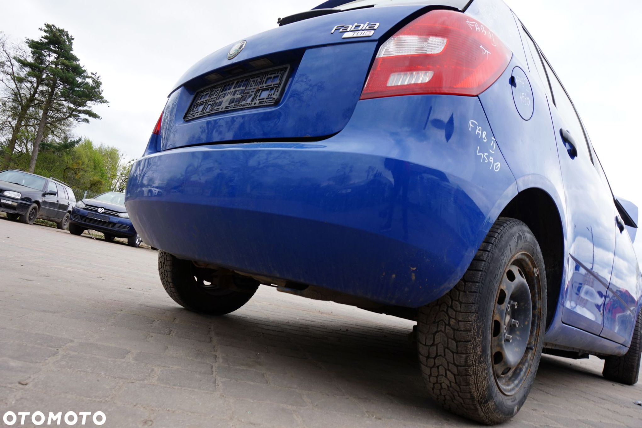 ZDERZAK TYLNY FABIA II 545 5D HB 4590  NIEBIESKI SKODA 2006-2010 - 6