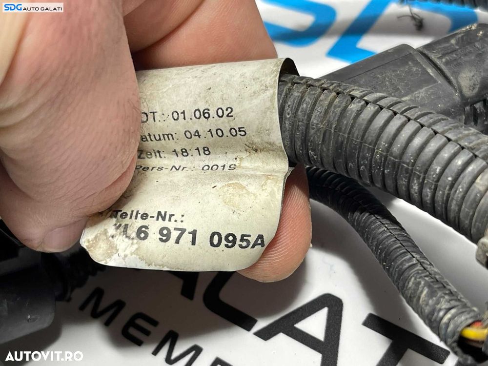 Cablaj Instalatie Electrica Pentru Proiectoare Ceata si 6 Senzori Parcare de pe Bara Spoiler Fata Volkswagen Touareg 7L 2003 - 2007 Cod 7L6971095A [D0288] - 5