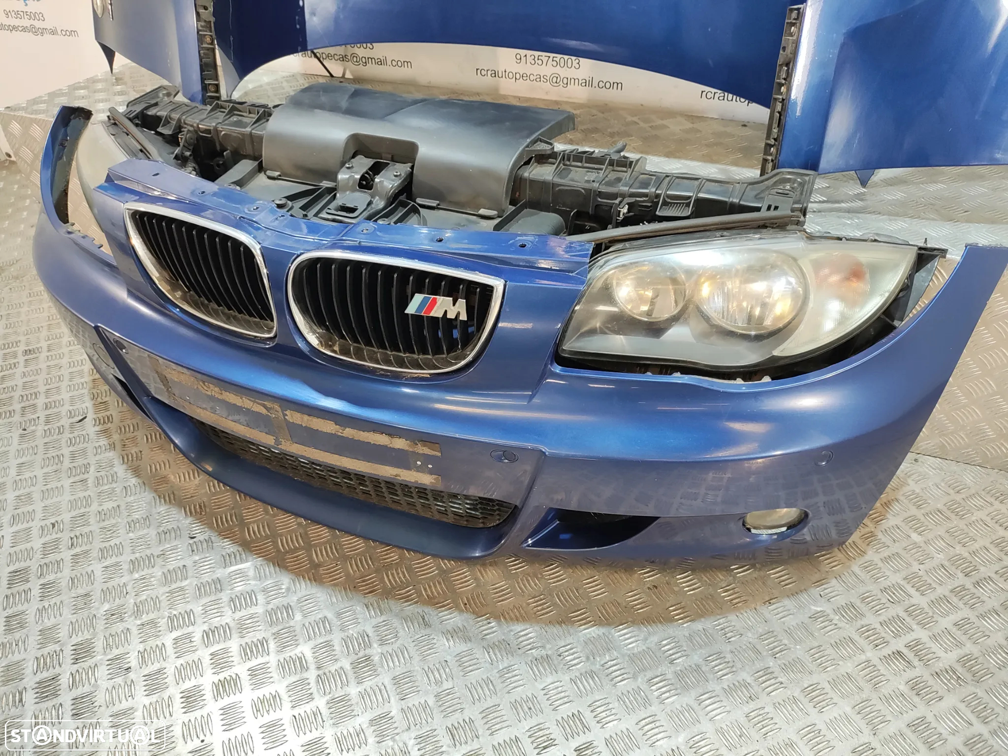 FRENTE COMPLETA BMW SERIE 1 E87 E81 PACK M PARACHOQUES SENSORES GUARDA-LAMAS OTICAS RADIADOR VENTILADOR FRENTE FIBRA REFORÇO - 3