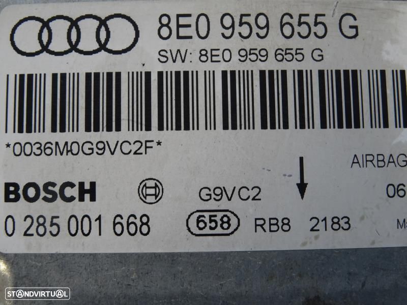 Centralina De Airbags Audi A4 Avant (8Ed, B7)  8E0959655g / 0285001668 - 2