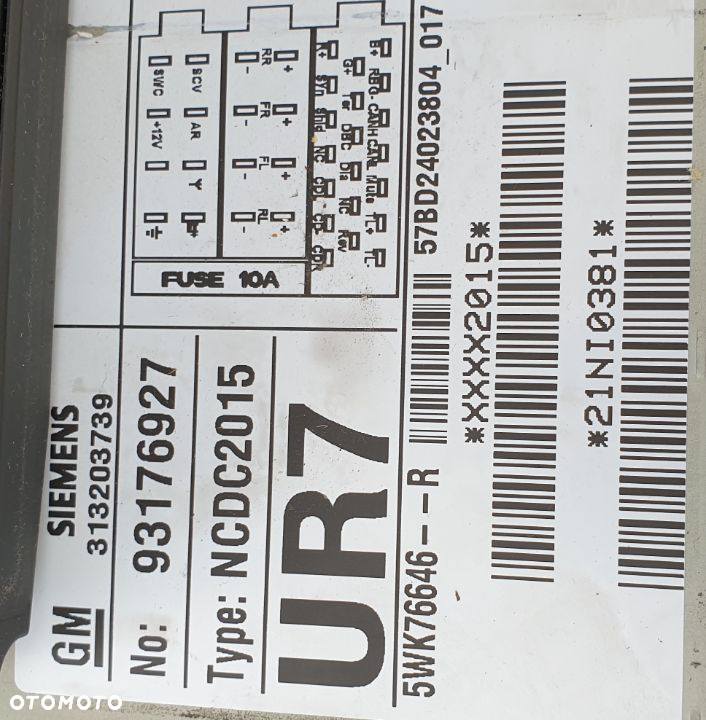 RADIO CD NCDC 2015 SIEMENS WYŚWIETLACZ OPEL VECTRA C SIGNUM 313203739 - 7