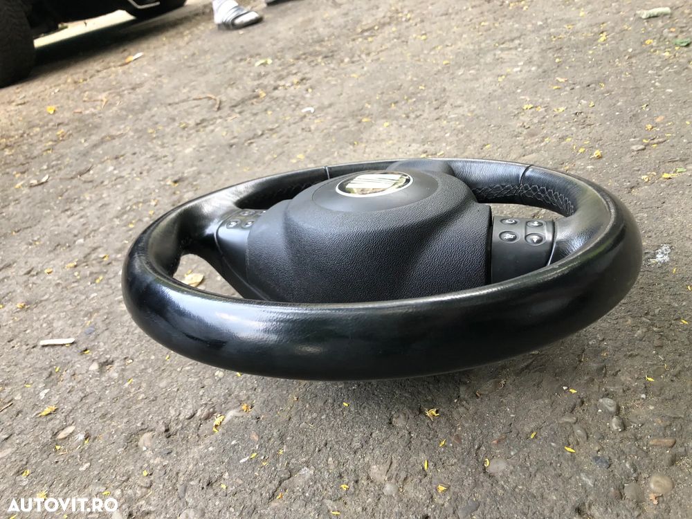 Volan piele negru cu comenzi si airbag Seat 2005 - 10