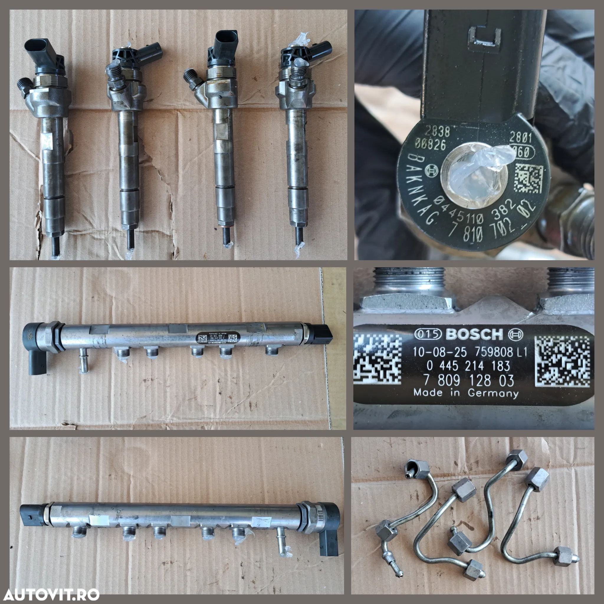 Anexe motor Bmw 520d F10 2010 184cp injector rampa injectoare pompa inalta presiune alternator actuator EGR galerie admisie instalatie electrica motor - 2