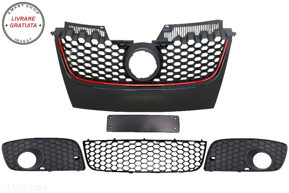 Accesorii Grile Bara fata GTI Look VW Golf 5 V (2003-2007)- livrare gratuita - 2