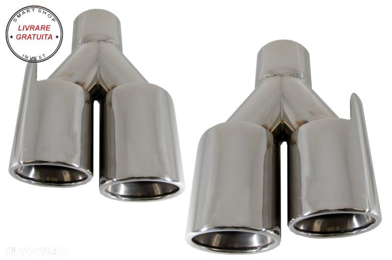 Bara Fata Bara Spate cu Praguri Laterale si Ornamente Evacuare crom BMW Seria 5 F1- livrare gratuita - 12