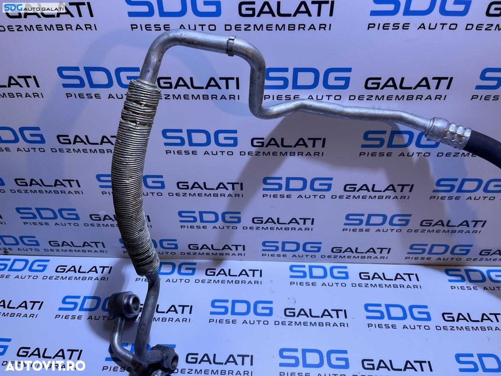 Furtun Conducta Radiator Compresor AC Aer Conditionat Clima Volkswagen Polo 9N 1.4 TDI AMF BAY 2002 - 2008 Cod 6Q1820743E 6Q0820744R - 4