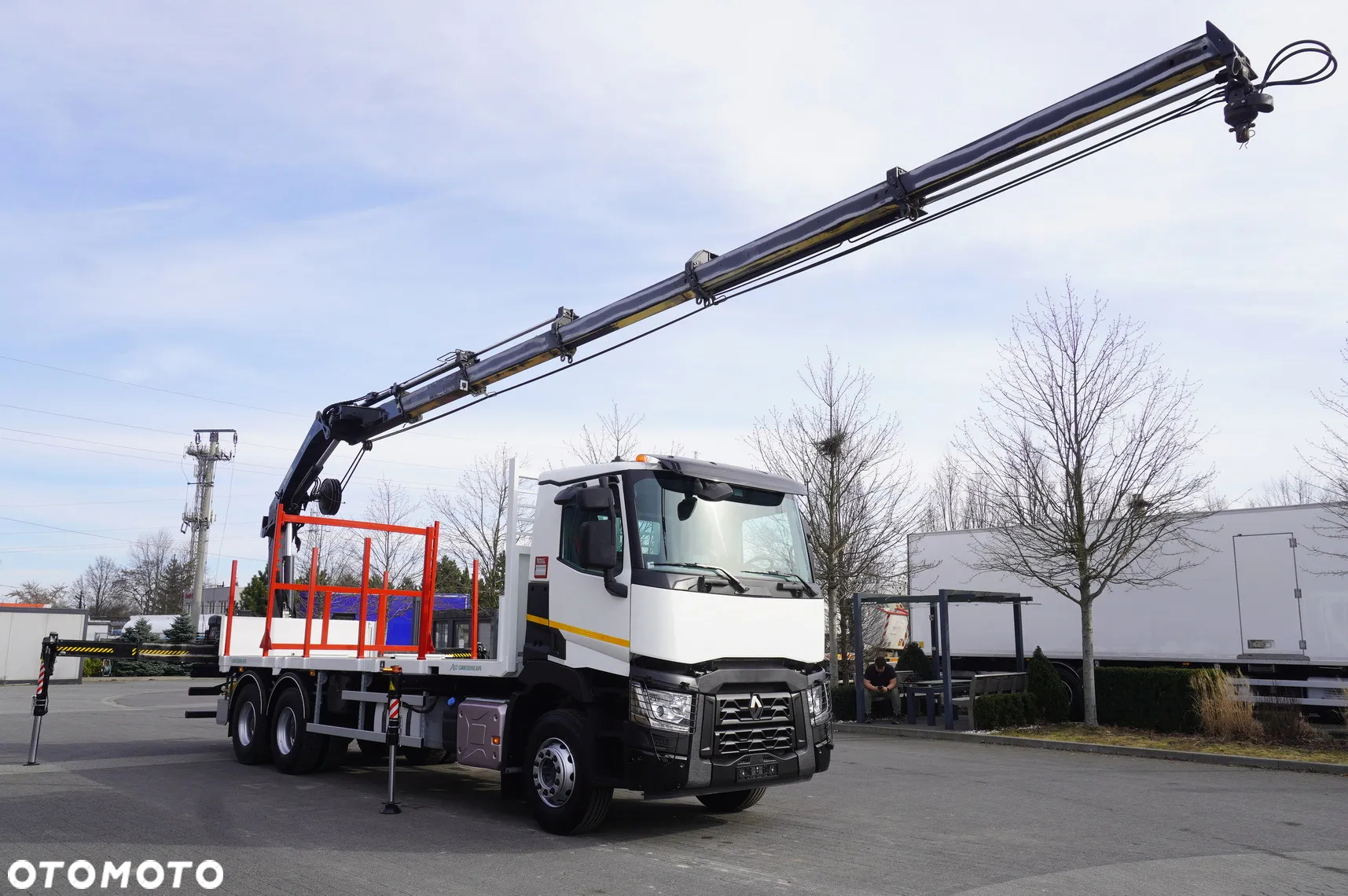 Renault C430 / Dźwig HIAB 244 EP-5 HIDUO 8400 kg 15 m / Platforma z kłonicami - 15
