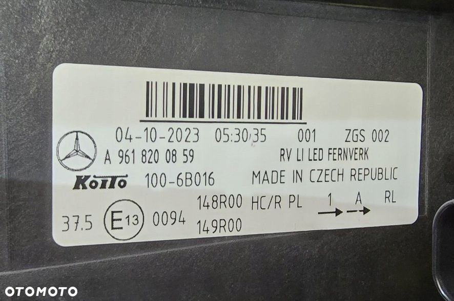 lampa przód lewy mercedes actros mp5 full led eur a9618200859 - 6