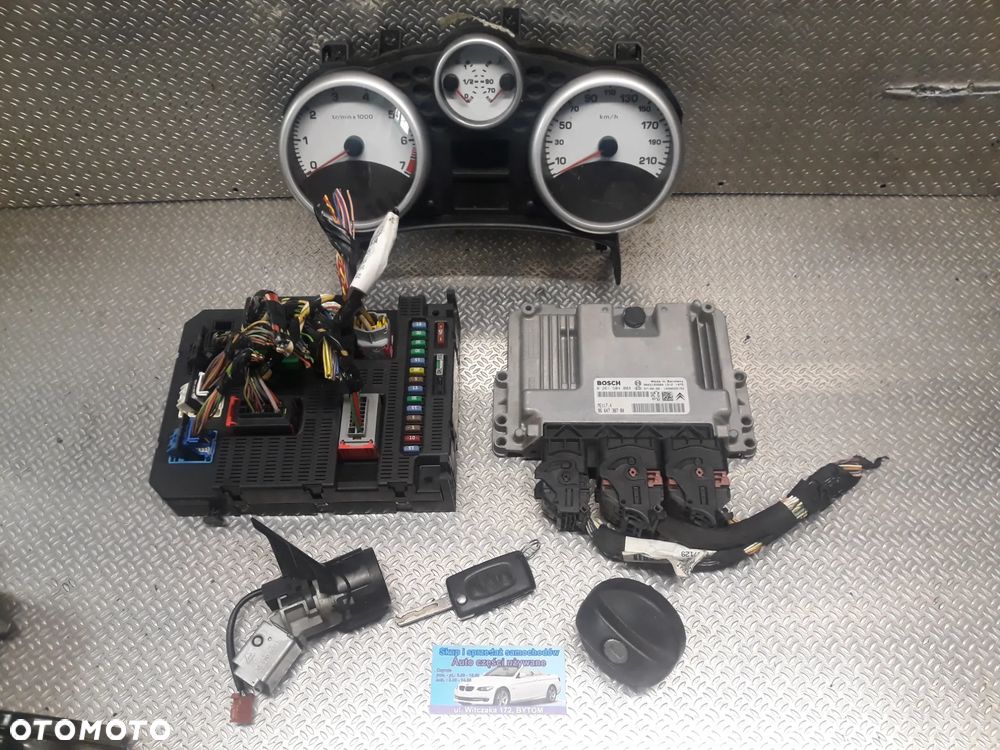 ZESTAW STARTOWY STEROWNIK PEUGEOT 207 1,4 16V 0261S04008 9664738780  9663193580