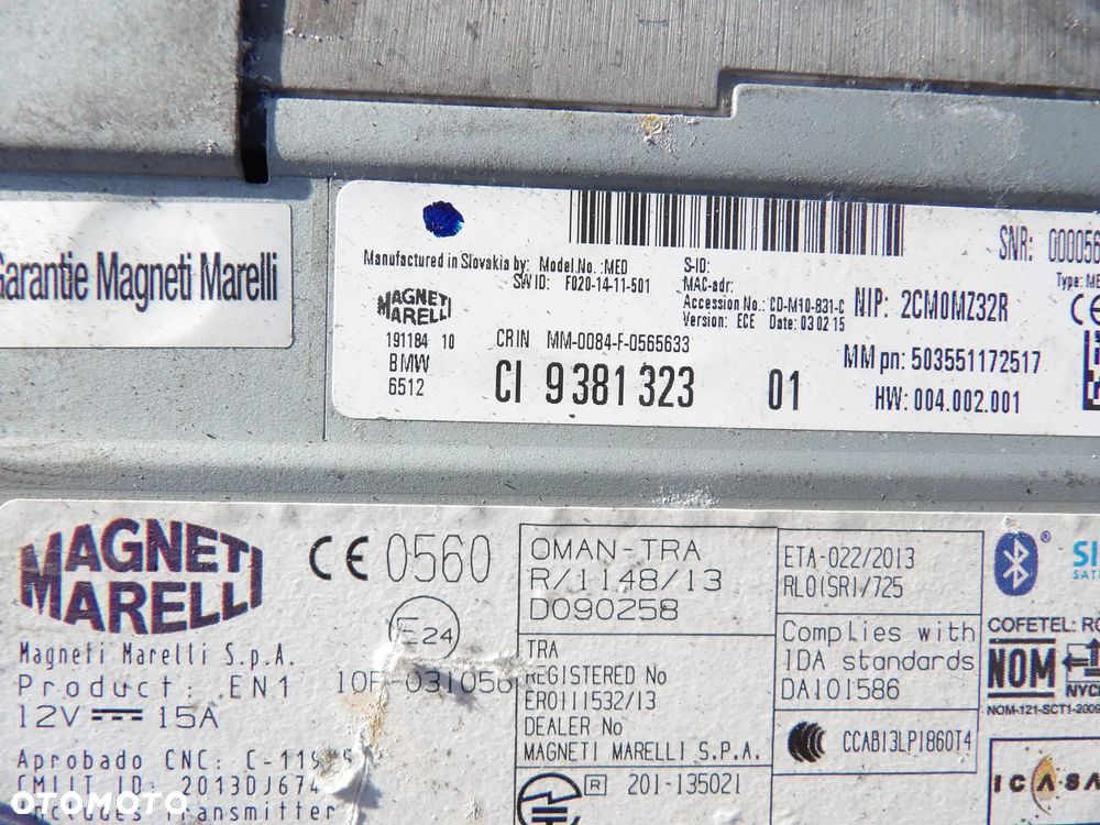 BMW - F20,F21 - RADIOODTWARZACZ CD - NAWIGACJA - 9381323 - 3