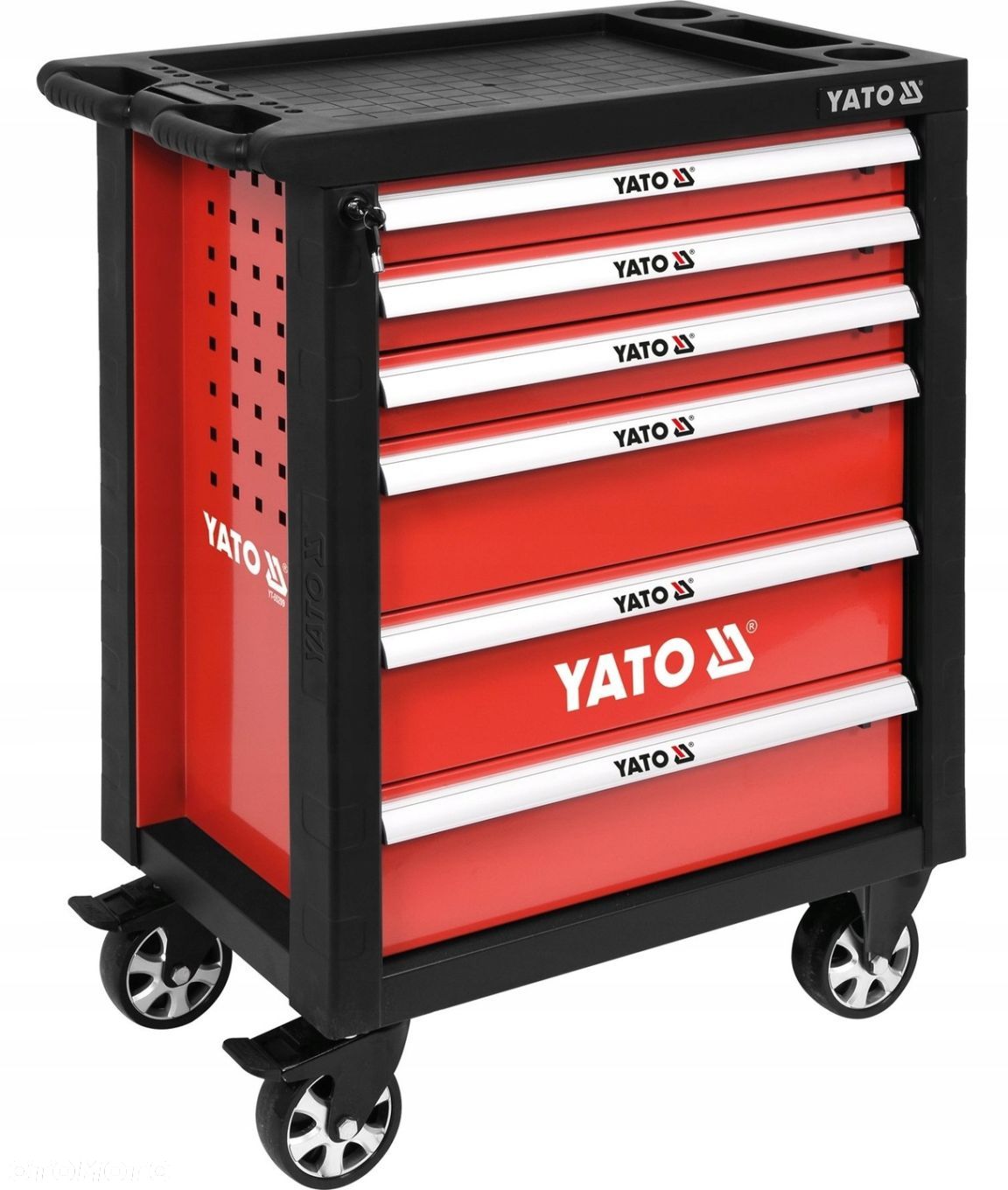 YATO YT-55299 SZAFKA WÓZEK NARZĘDZIOWA WARSZTATOWY 6szuflad SERWISOWA KOŁA - 1