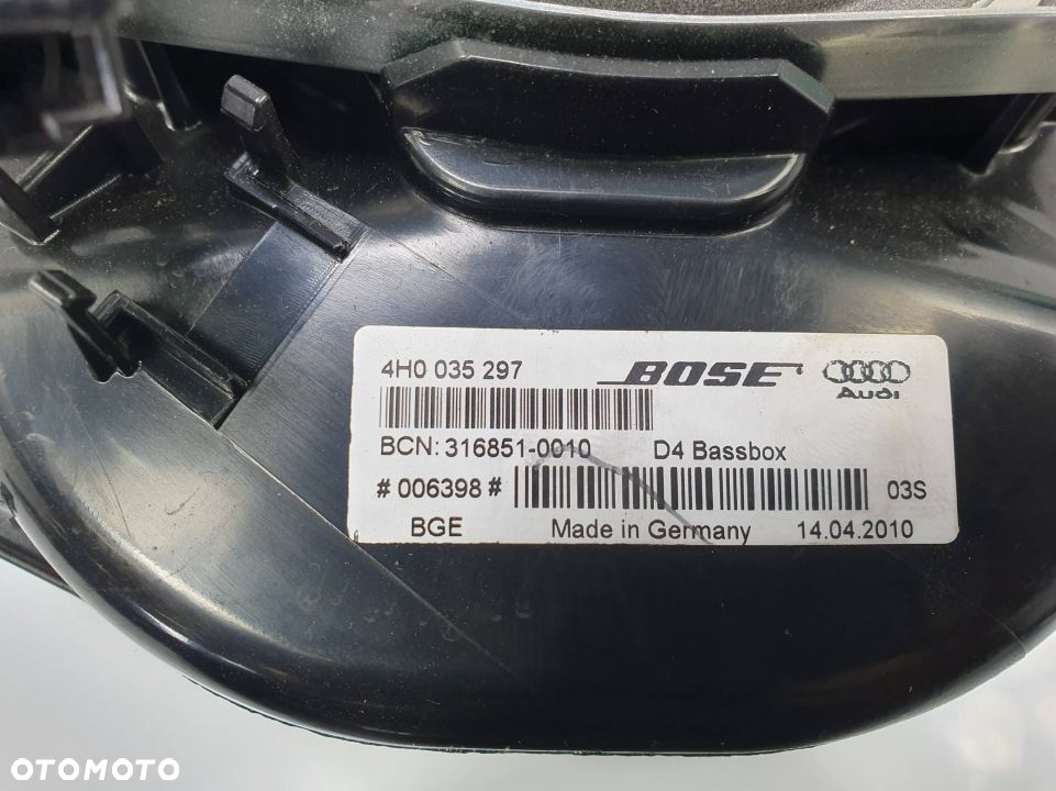 GŁOŚNIKI ZESTAW AUDI A8 D4  4H0035297 - 4