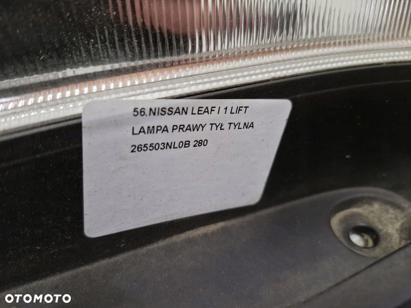 NISSAN LEAF I 1 LIFT LAMPA PRAWY TYŁ TYLNA 265503NL0B - 4