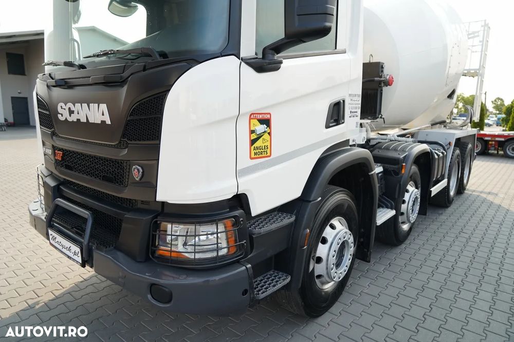 Scania P 410 XT / BETONOMIESZARKA / GRUSZKA / PUTZMEISTER 9 m3 / EURO 6 / ALUFELGI - 11