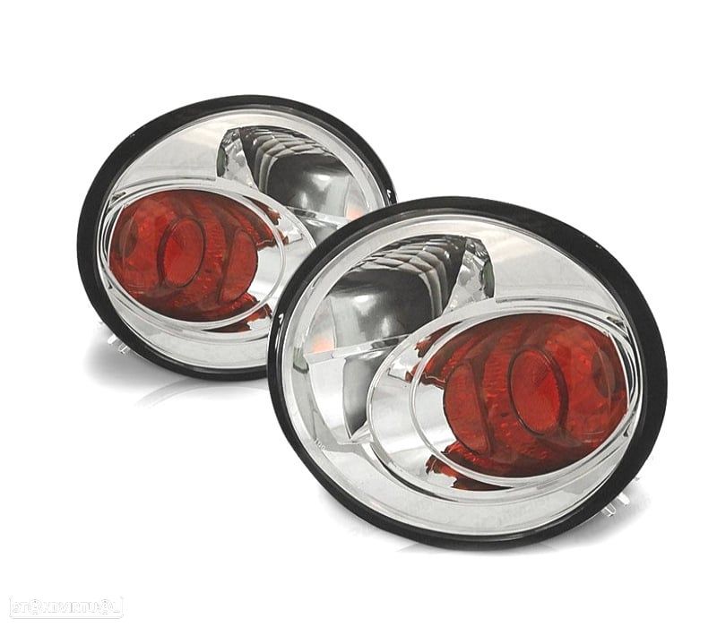 FAROLINS TRASEIROS VOLKSWAGEN VW NEW BEETLE 98-05 CROMADO - 1