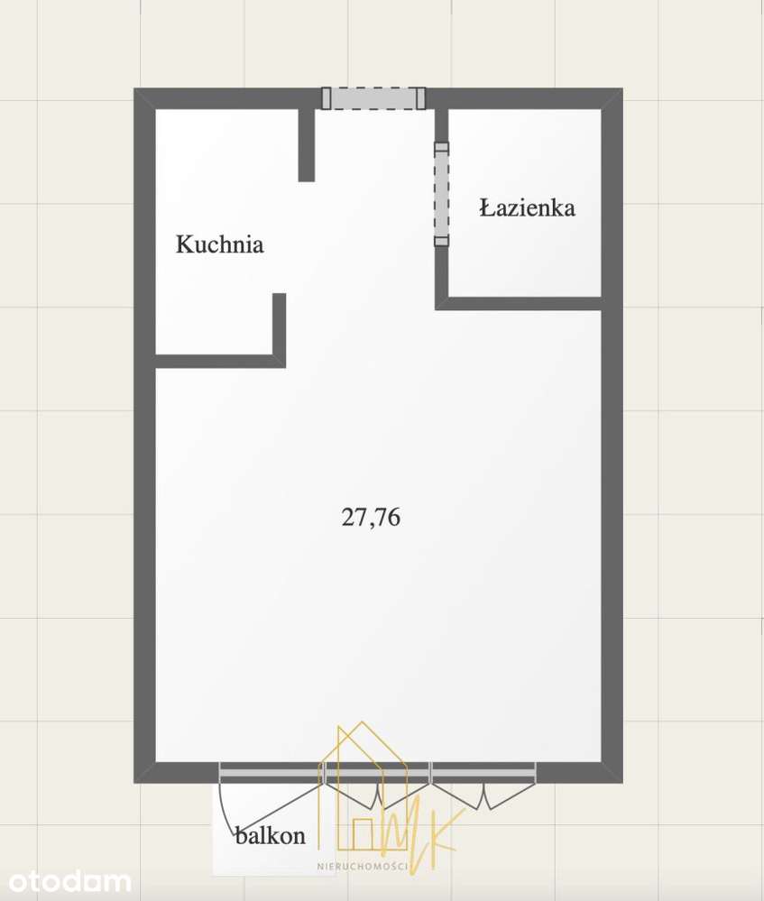 Mieszkanie, 27,76 m², Warszawa