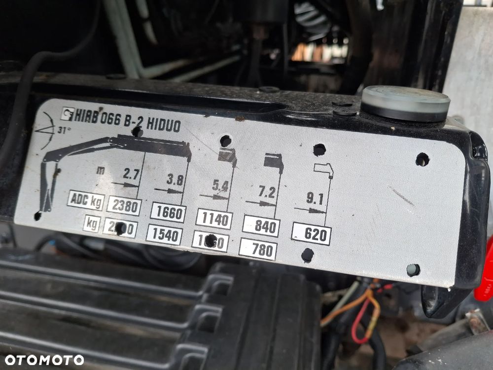 DAF LF 45.180 Wywrotka 3 Stronna + Hydroburta HDS HIAB Żuraw Dźwig Sterowanie Radiowe Łyżka Chwytak Obrotowy Dzielone Burty Hak Klimatyzacja Niski Przebieg Blokada Mostu Oświetlenie Ostrzegawcze - 12