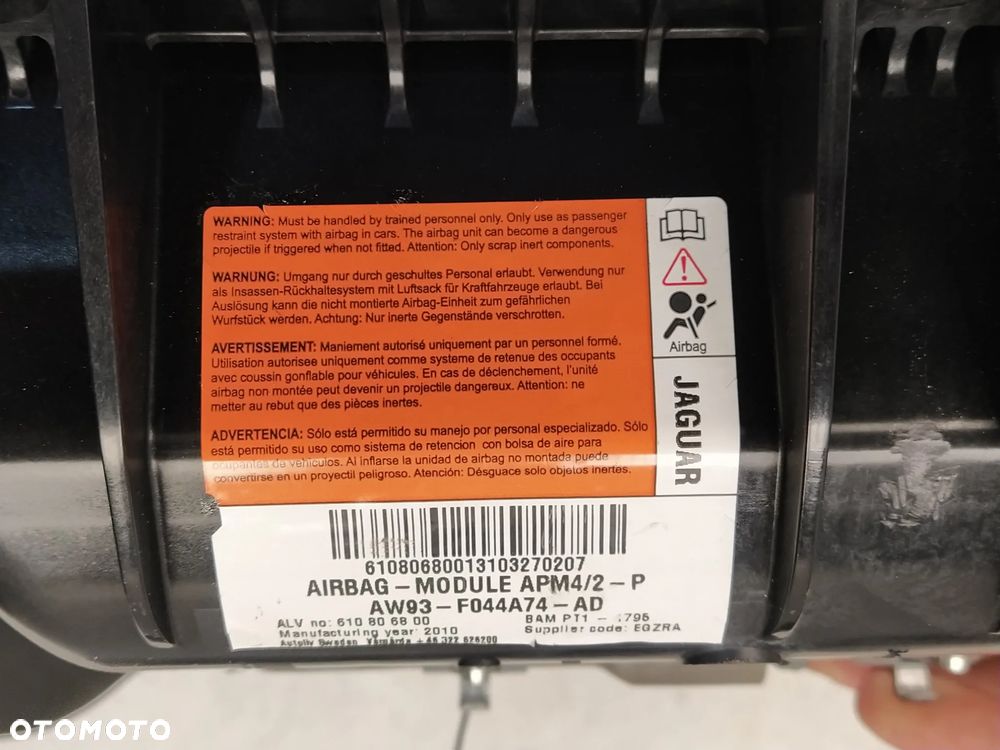 JAGUAR XJ X351 DESKA KONSOLA KOKPIT PODUSZKA POWIETRZNA AIRBAG PASAŻERA KIEROWNICY ZAPINKA NAPINACZ PASÓW BEZPIECZEŃSTWA BRĄZOWA ORYGINAŁ - 25