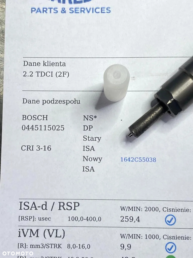 WTRYSKIWACZ TEST 2.2 TDCI 0445115025 WTRYSK IMA PEUGEOT CITROEN 407 C5 OUTLANDER II FORD GALAXY MK2 - 5