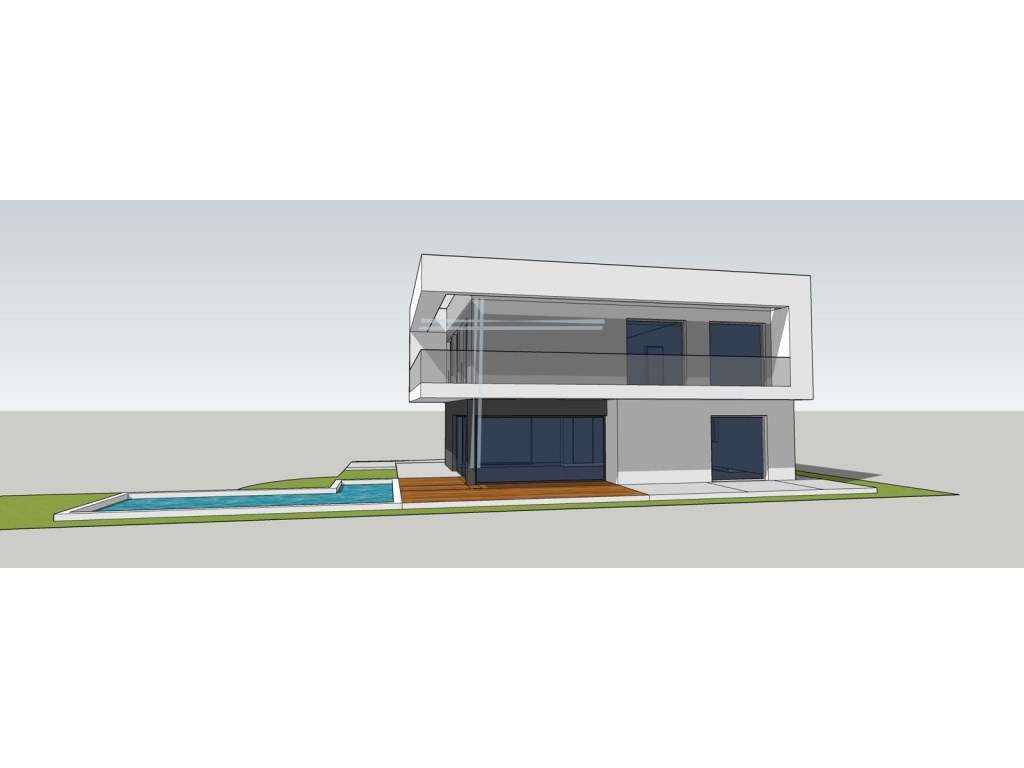 Moradia isolada T4, arquitetura contemporânea com piscina - Aroeira - Grande imagem: 5/12