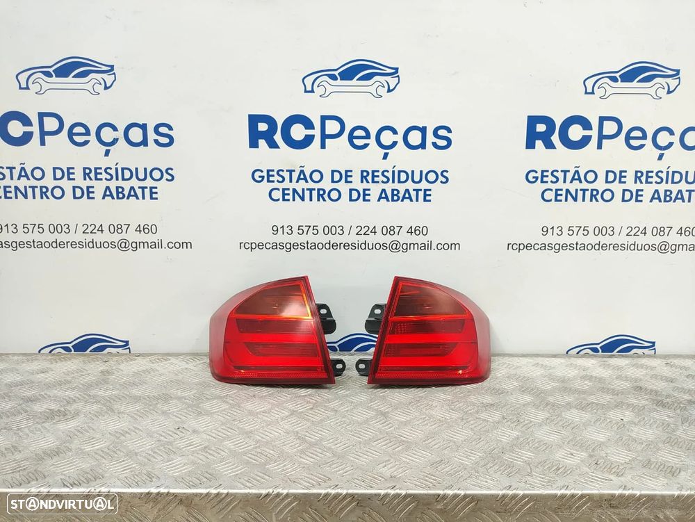 Conjunto Farolins Led Traseiros Trás Esquerdo Direito BMW Serie 3 F30 Sedan Carro 2011 - 2018 - 1