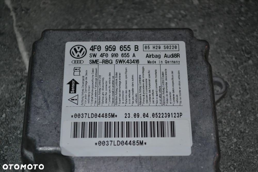 AUDI A6 C6 SENSOR STEROWNIK PODUSZEK POWIETRZNYCH AIRBAG 4F0959655B - 2