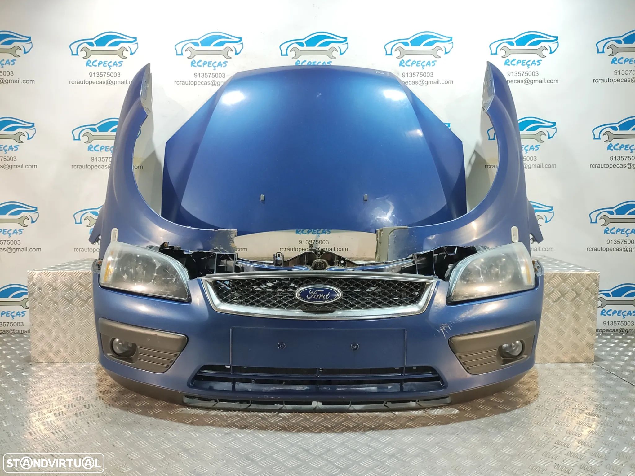 FRENTE COMPLETA FORD FOCUS 2 II MK2 FASE 1 CAPOT PARACHOQUES GUARDA-LAMAS OTICAS RADIADOR VENTILADOR FRENTE FIBRA REFORÇO - 1