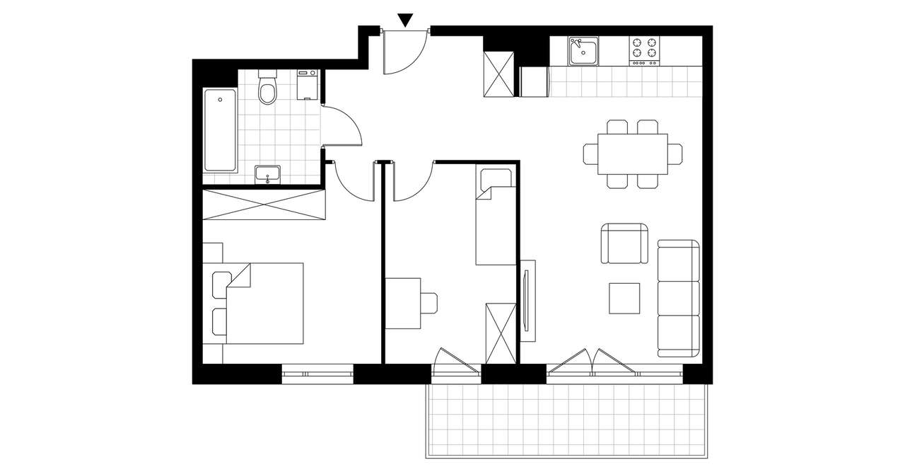 3-pokojowe mieszkanie 59m2 + balkon Bezpośrednio - Pełny obrazek: 3/23