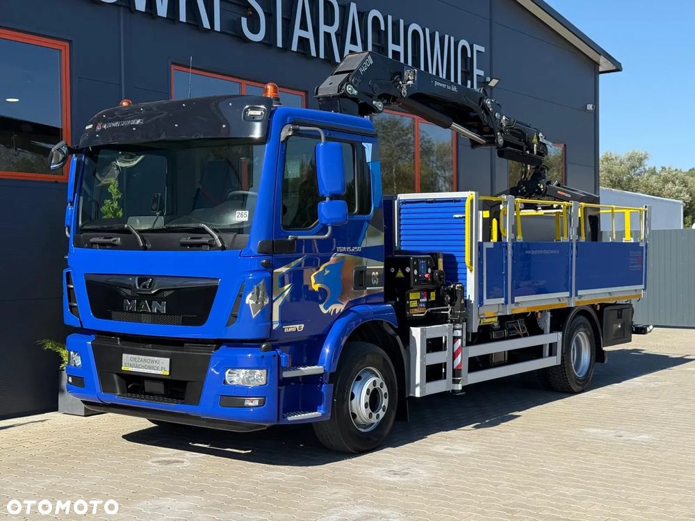 MAN TGM 15.250 skrzynia z żurawiem // E6 // Klimatyzacja / HMF 1420 K1 HDS dzwig kran crane budowlanka - 2