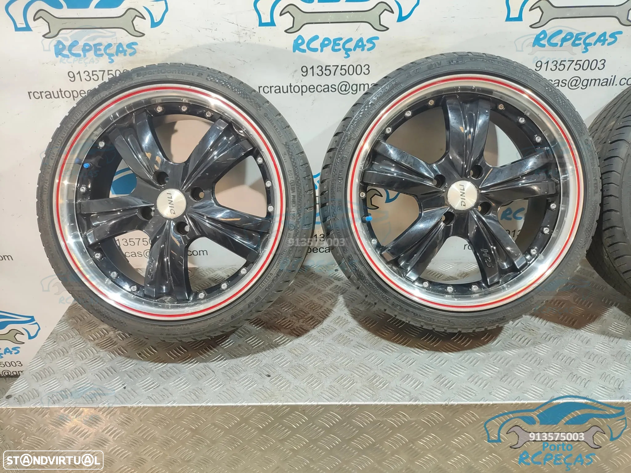 Jantes 17" HRS 4x100 - 7J | ET40 - 195 40 17 | Mini | Cooper | Aba | Polida | One | S | JCW | SD | Polegadas | Jante - 6