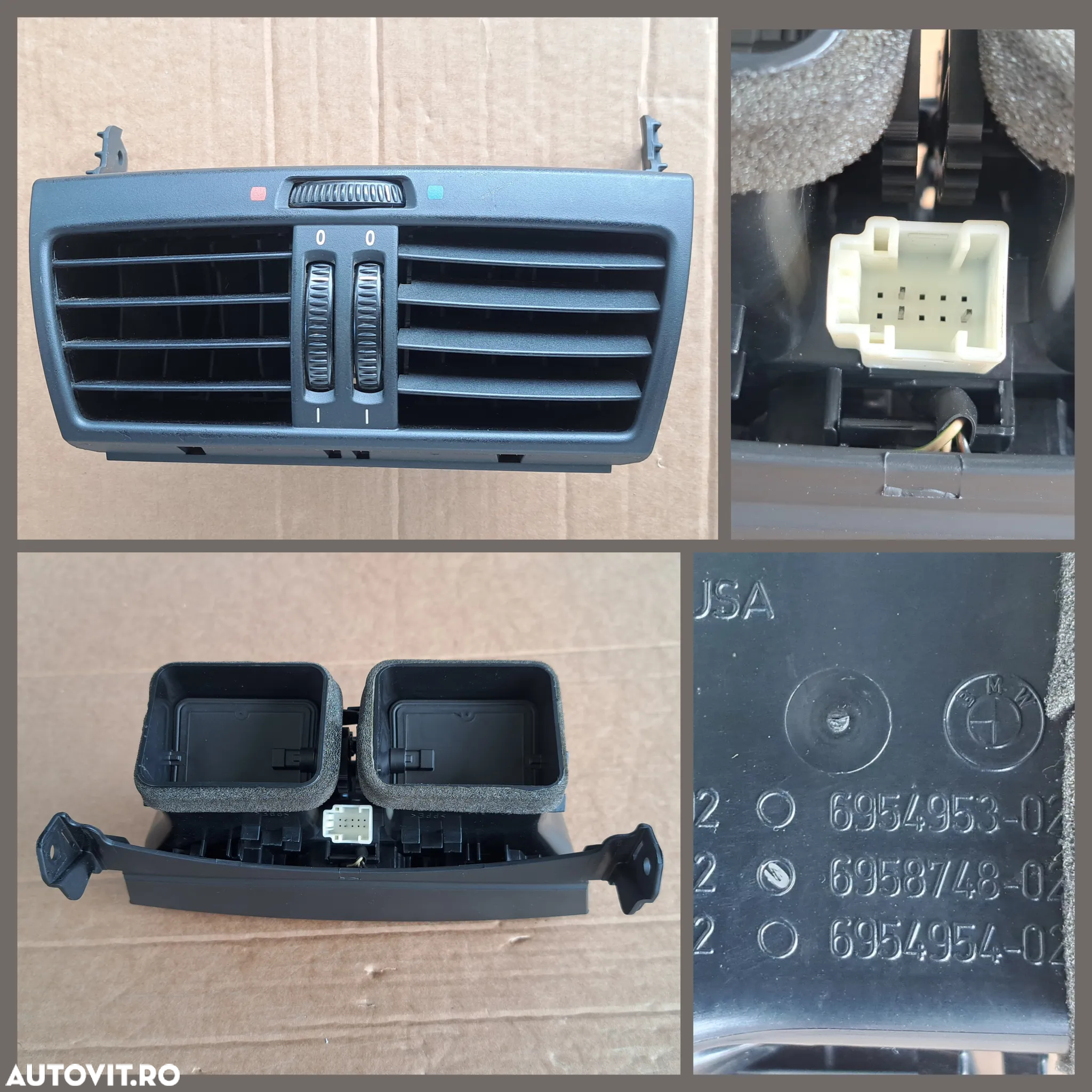 BMW X5 E70 X6 E71 F16 Head up display grila ventilatir stanga dreapta fata centrala cotiera spate buton avarii panou butoane control clima ventilatir senzori parcare deschidere portbagaj ventilator habitaclu aeroterma - 7