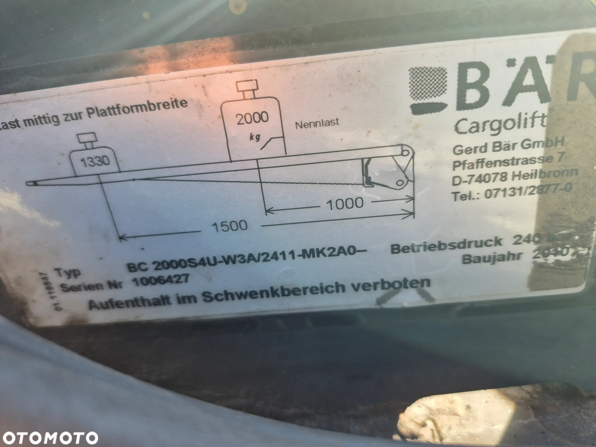 Winda klapa hydrauliczna Bar - 8