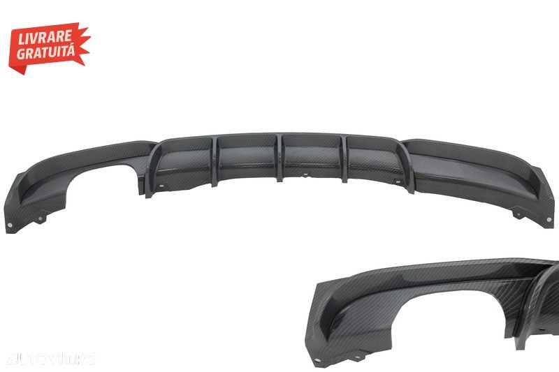 Prelungire Bara Fata cu Difuzor Bara Spate BMW Seria 3 F30 F31 (2011-up) M Perform- livrare gratuita - 6