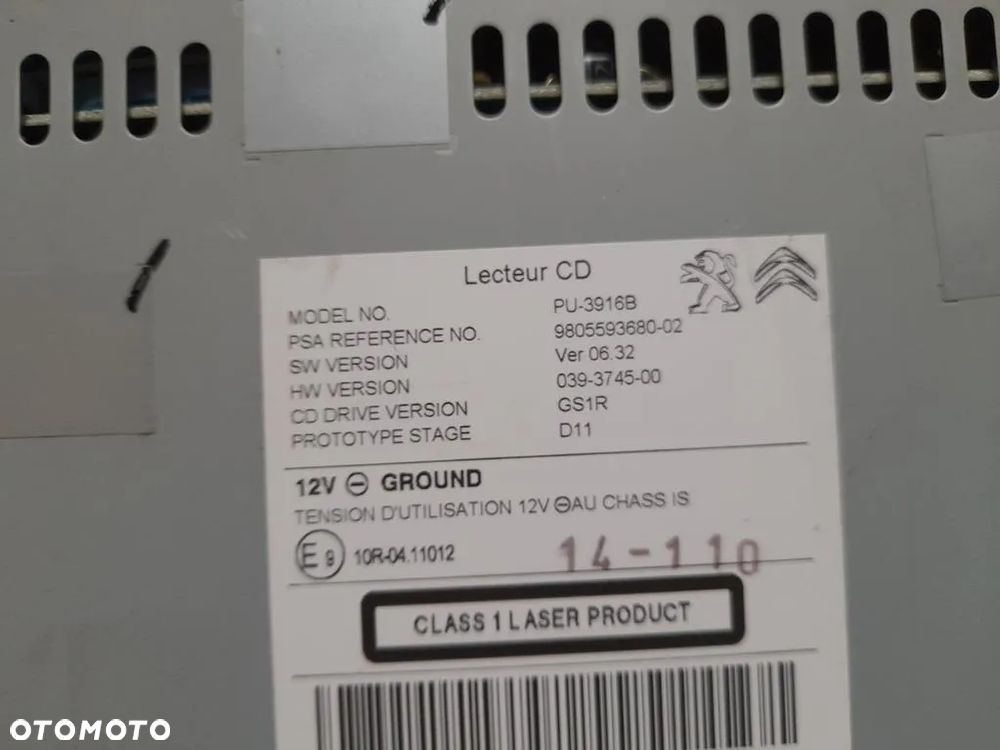 Czytnik Nawigacji CD Peugeot 308 T9 9805593680 - 2