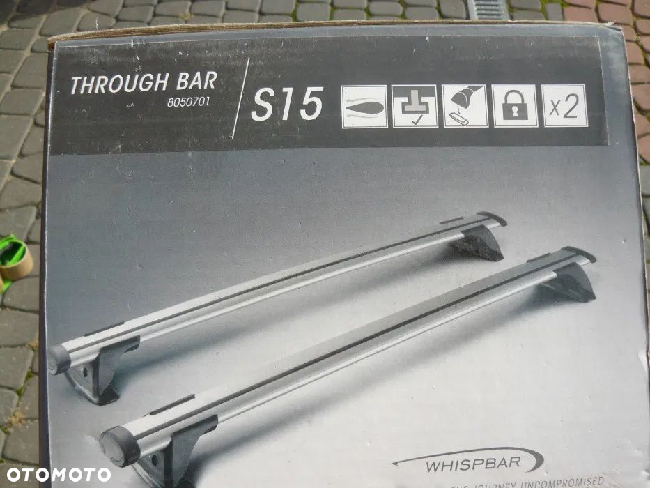Whispbar Through S15 bagażnik dachowy alu klucz NOWY - 6